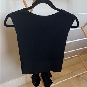 Wild Fable Black Crop Top with tie back size small